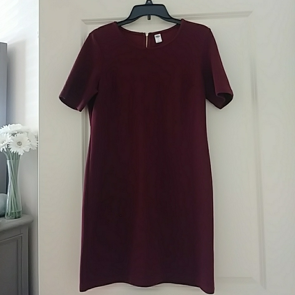 OLD NAVY wine color shif dress